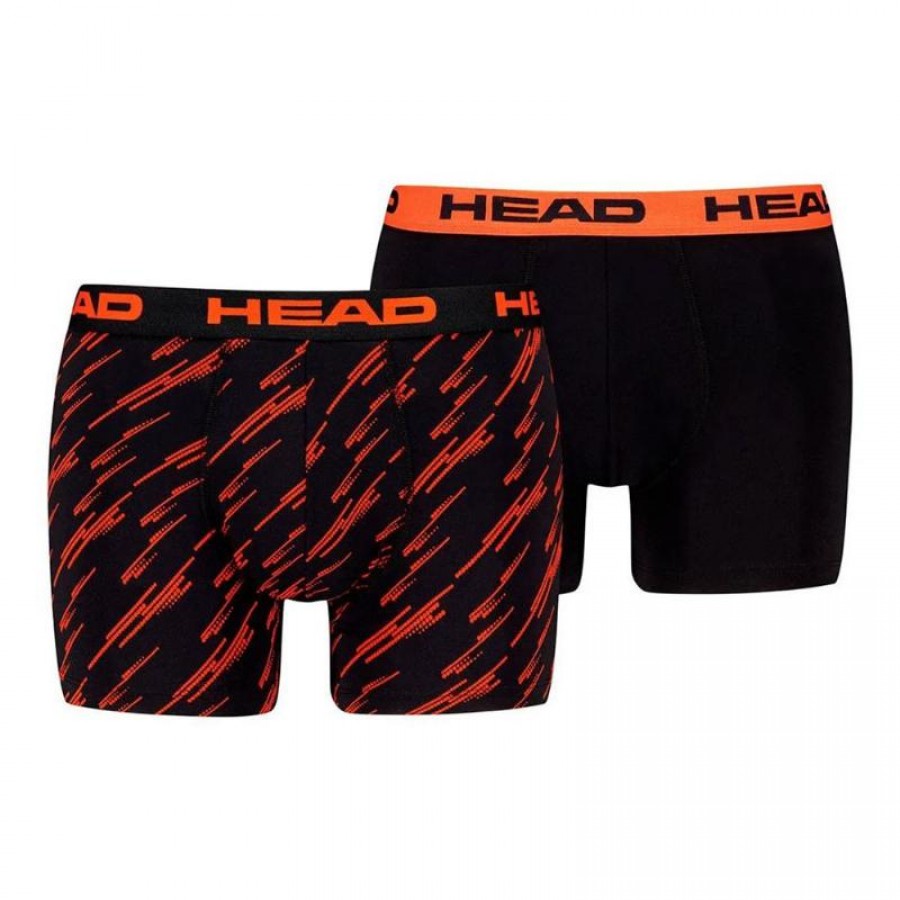 Head Printed Orange Black Boxers 2 Units