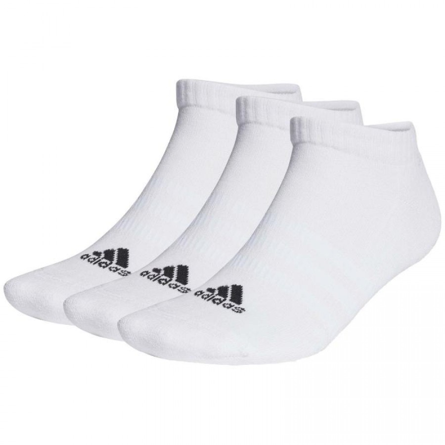 Adidas Chaussettes Bracelets de Cheville SPW Amorti Blanc 3 Paires