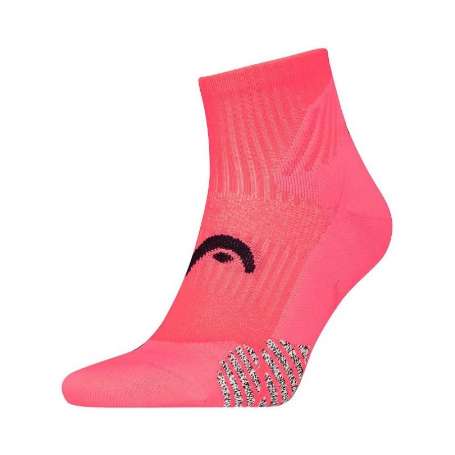 Calcetines Head Performance Padel Quarter Coral Fluor 1 Par