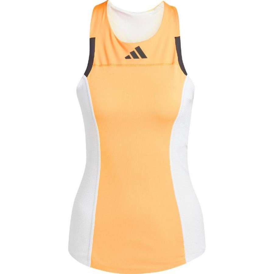 Camiseta Adidas Pro Naranja Blanco Mujer