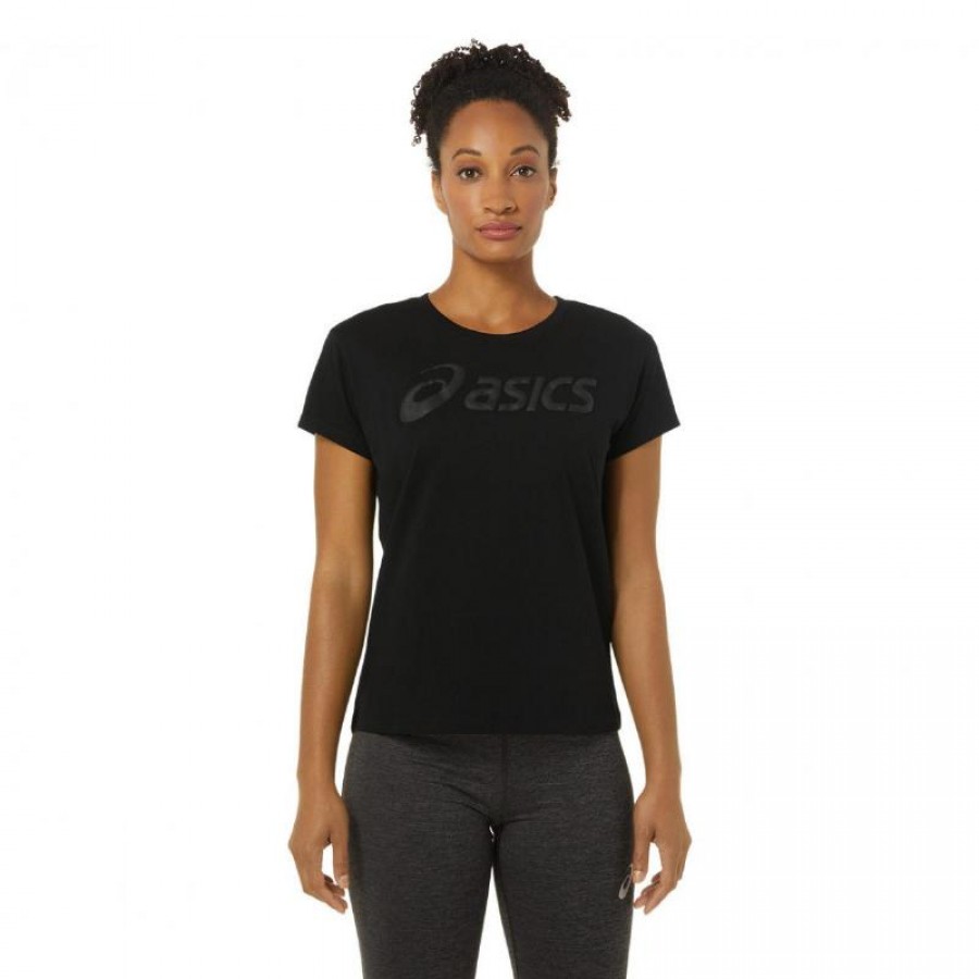 Camiseta Asics Big Logo Tee Negro Mujer