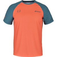 Camiseta Babolat Juan Lebron Naranja Azul Oscuro