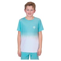 Camiseta Bidi Badu Crew Gradiant Aqua Blanco Junior