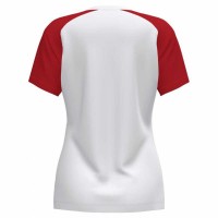 Camiseta Joma Academy IV Blanco Rojo Mujer