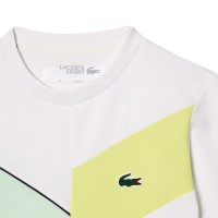 Camiseta Lacoste Sport Regular Fit Sin Costuras Blanco Verde