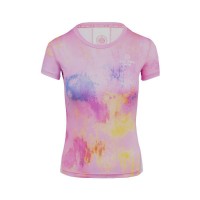 Camiseta Manga Bidi Badu Padel Eve Rosa Blanco