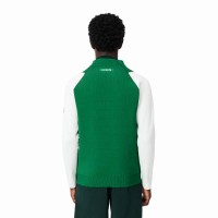 Chaqueta Lacoste Novak Djokovic Verde Blanco