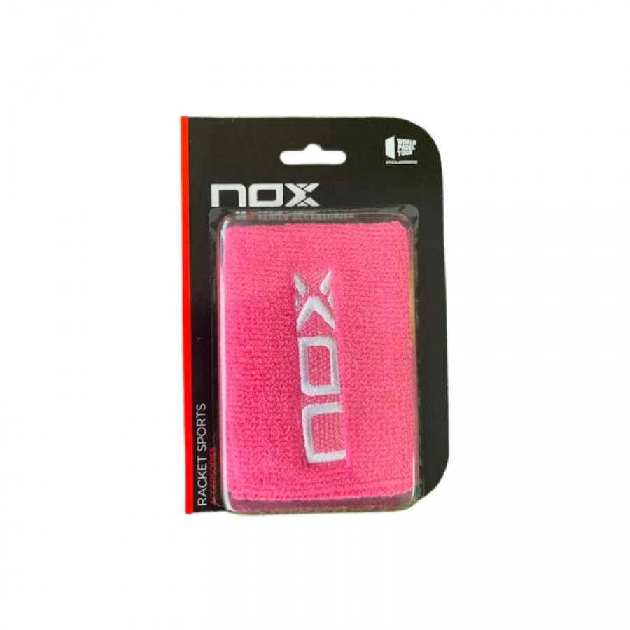 Munequeras Nox Rosa Logo White 2 Units