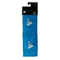 Adidas Long Blue Gray Wristbands 2 Units