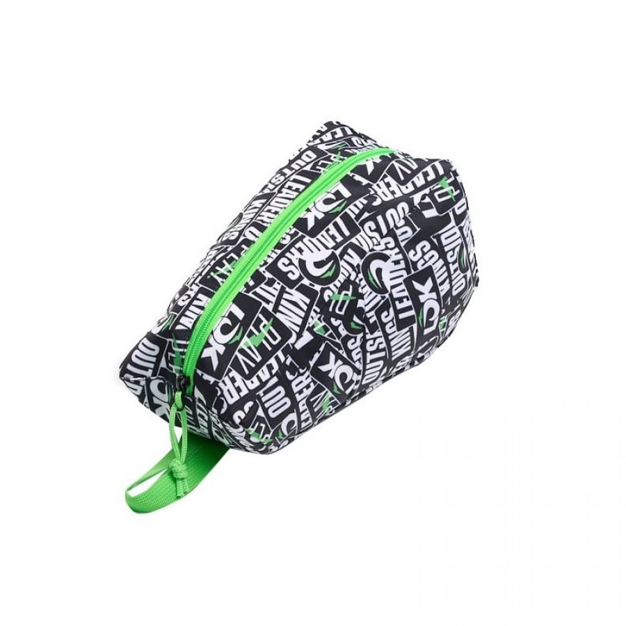 Lok DNA Black Dark Gray Lime Toiletry Bag