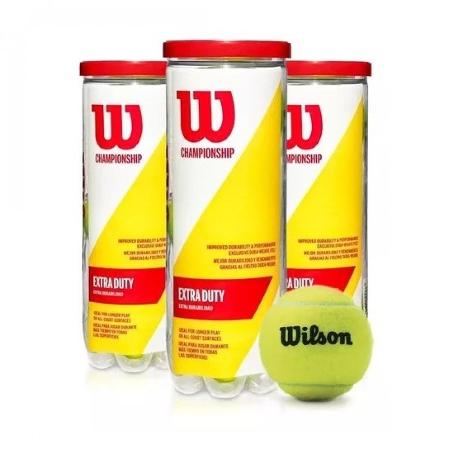 Pack de 3 Botes de Pelotas Wilson Championship Extra Duty