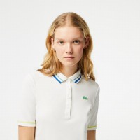 Polo Lacoste Ultra Dry Blanco Mujer