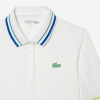 Polo Lacoste Ultra Dry Blanco Mujer