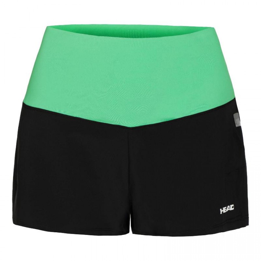 Short Head Dynamic Negro Verde Mujer