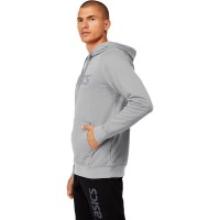 Sudadera Asics Performance Logo Grande Gris Claro