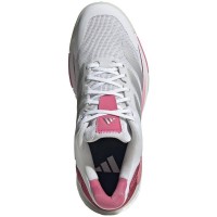 Tenis Adidas Crazyquick Boost Padel Branco Prata Rosa Feminino