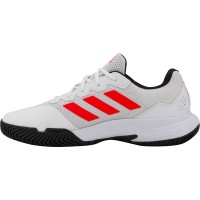 Tenis Adidas GameCourt 2 Branco Vermelho Preto