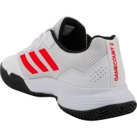 Tenis Adidas GameCourt 2 Branco Vermelho Preto