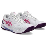 Zapatillas Asics Gel Dedicate 8 Padel Blanco Dragon Fruit Mujer