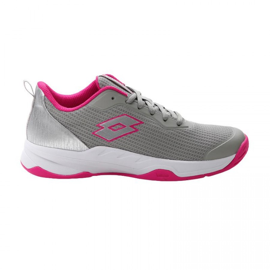 Zapatillas Lotto Mirage 600 Gris Rosa Fucsia Mujer