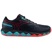 Mizuno Wave Enforce Tour 2 Padel Noir Bleu Rouge Sneakers